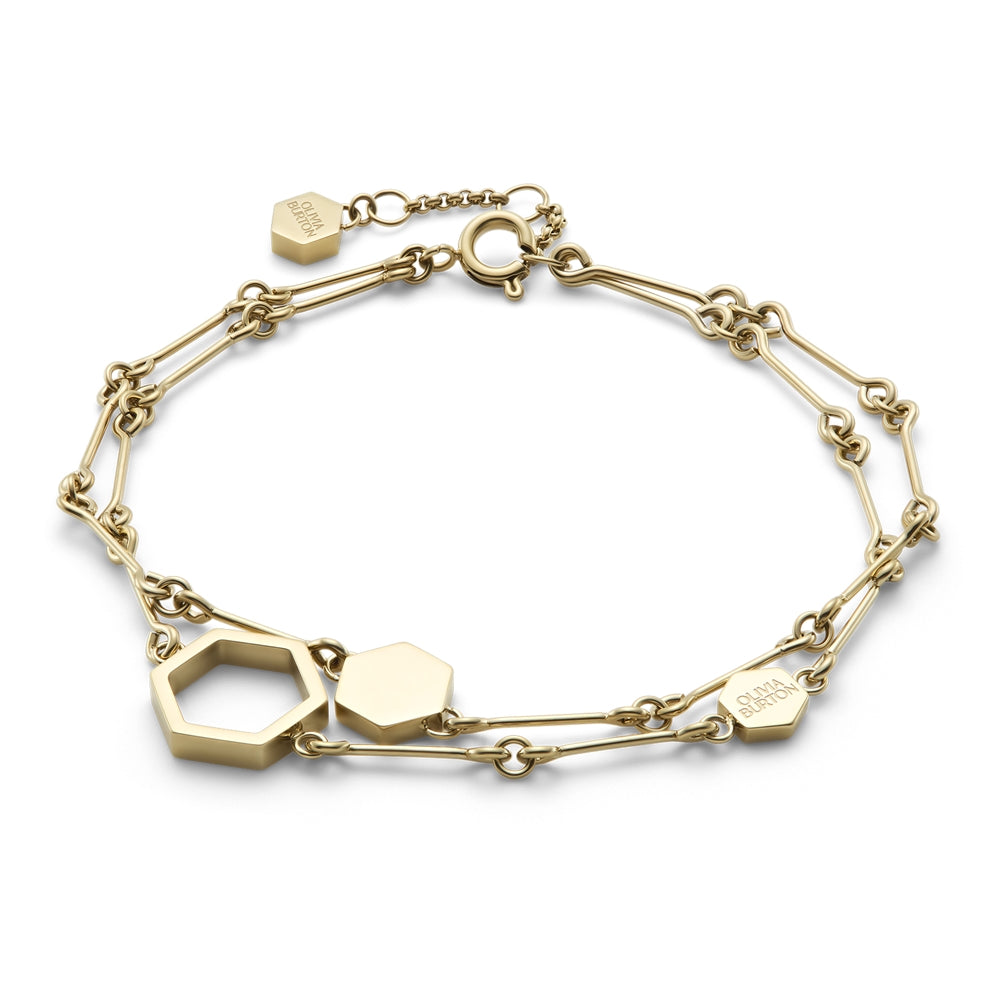 Olivia Burton Honeycomb Double Bracelet