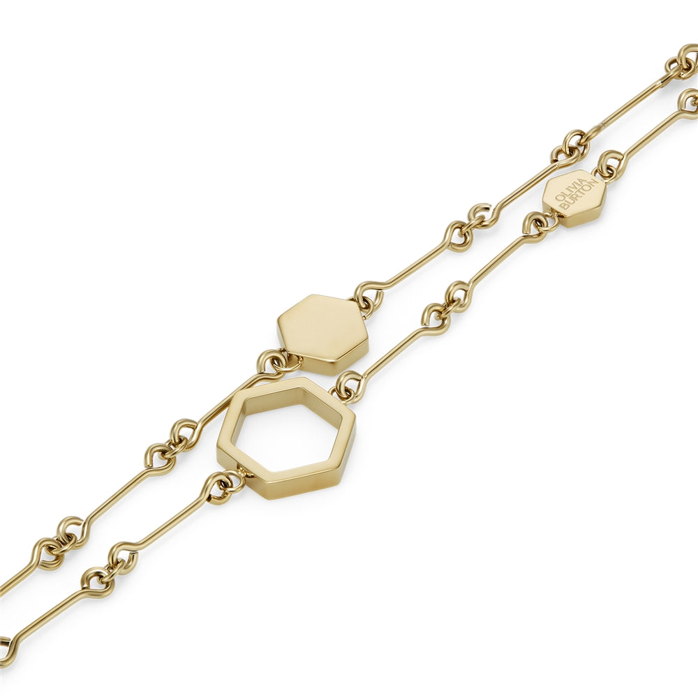 Olivia Burton Honeycomb Double Bracelet