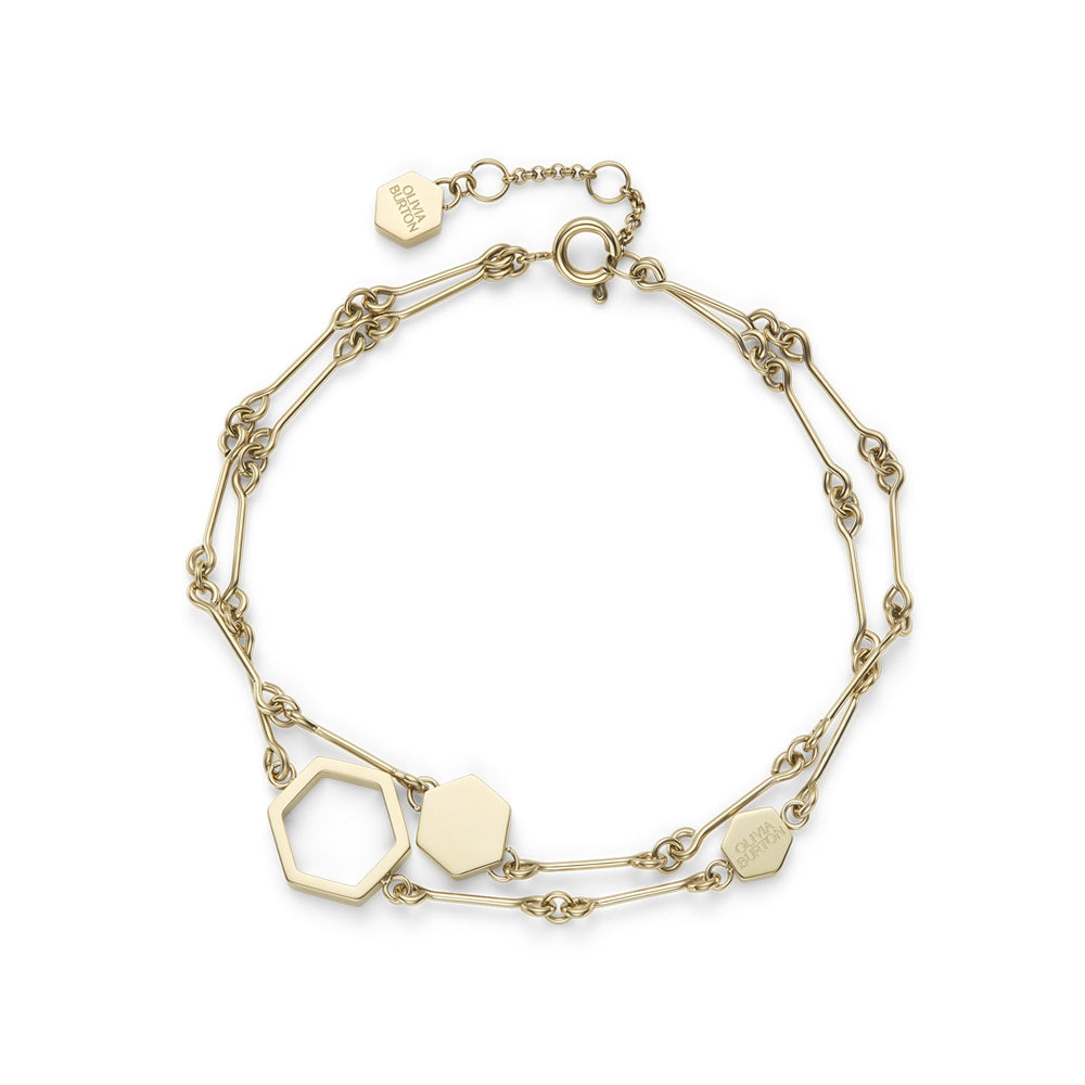 Olivia Burton Honeycomb Double Bracelet