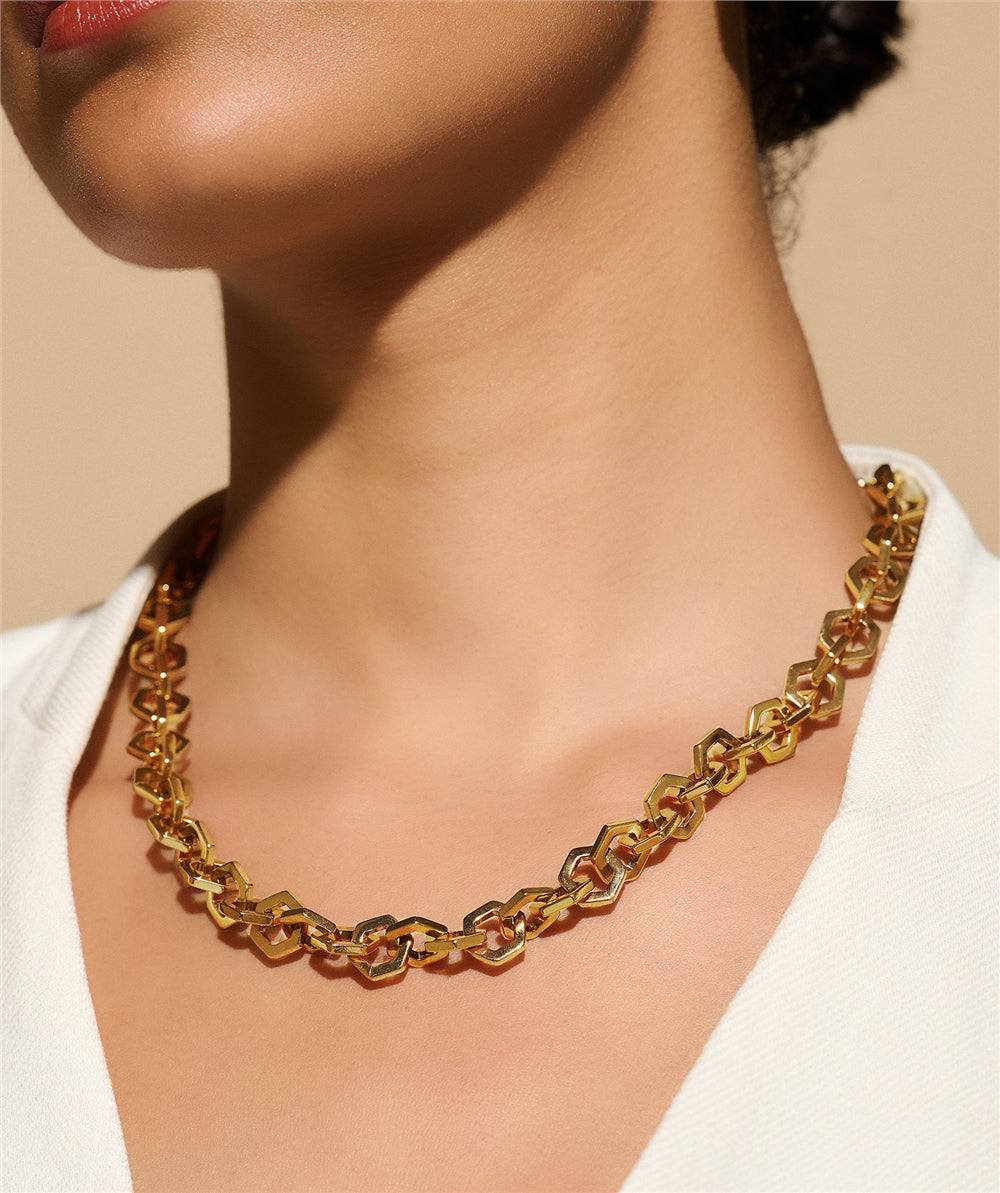 Olivia Burton Honeycomb Gold Necklace