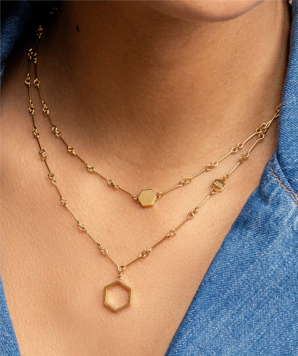 Olivia Burton Honeycomb Double Necklace
