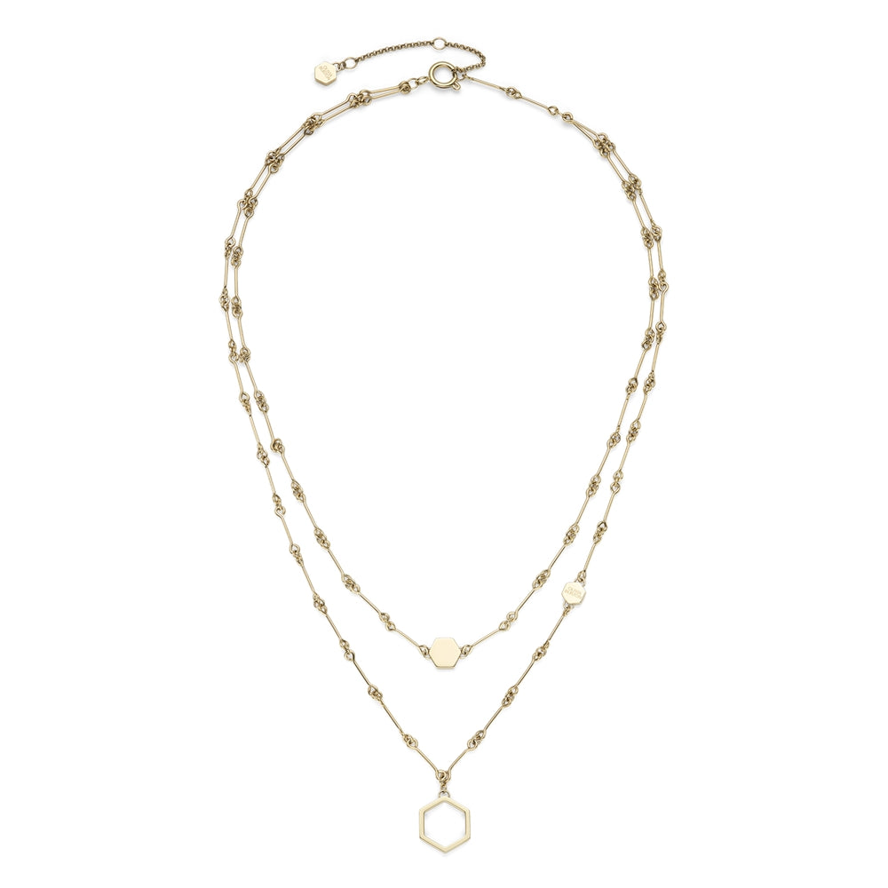 Olivia Burton Honeycomb Double Necklace