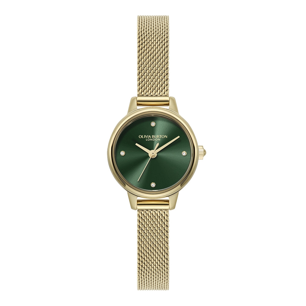 Olivia Burton Gold Mini Classic Green Watch