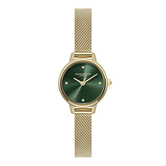 Olivia Burton Gold Mini Classic Green Watch