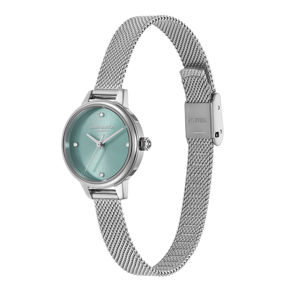 Olivia Burton Mini Classic Turquoise Mesh Watch