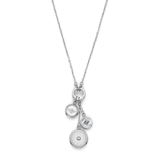 Olivia Burton Silver Multi Charm Necklace