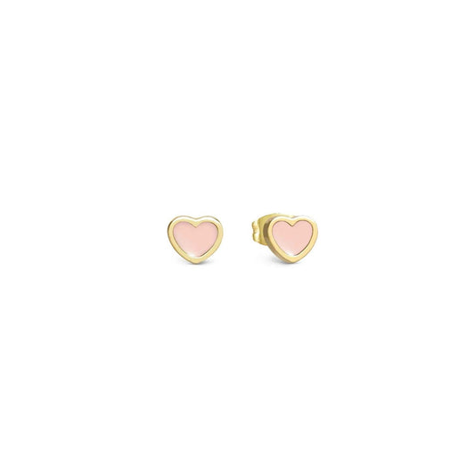 Nomination Emosfere Gold Pink Heart Stainless Steel Stud Earrings
