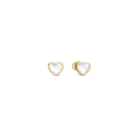 Nomination Emosfere Gold Mother of Pearl Heart Stainless Steel Stud Earrings