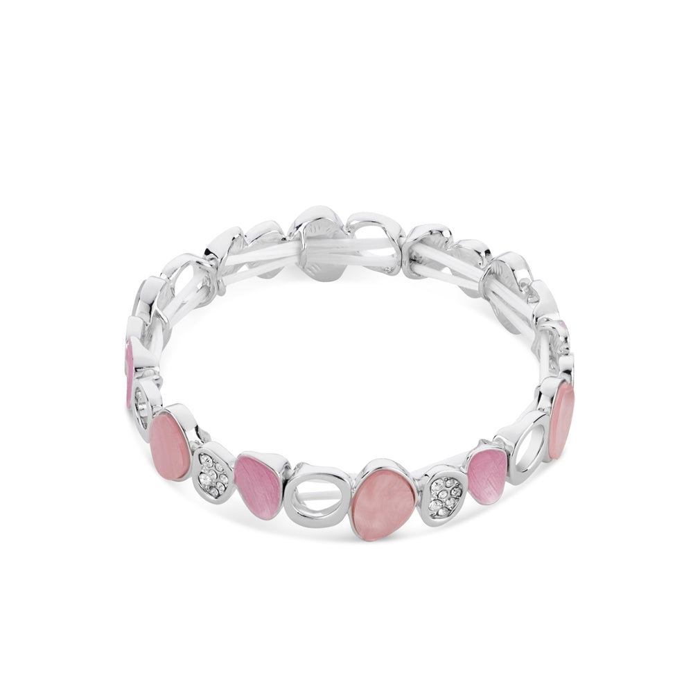 August Woods Silver Misty Rose Adjustable Bangle