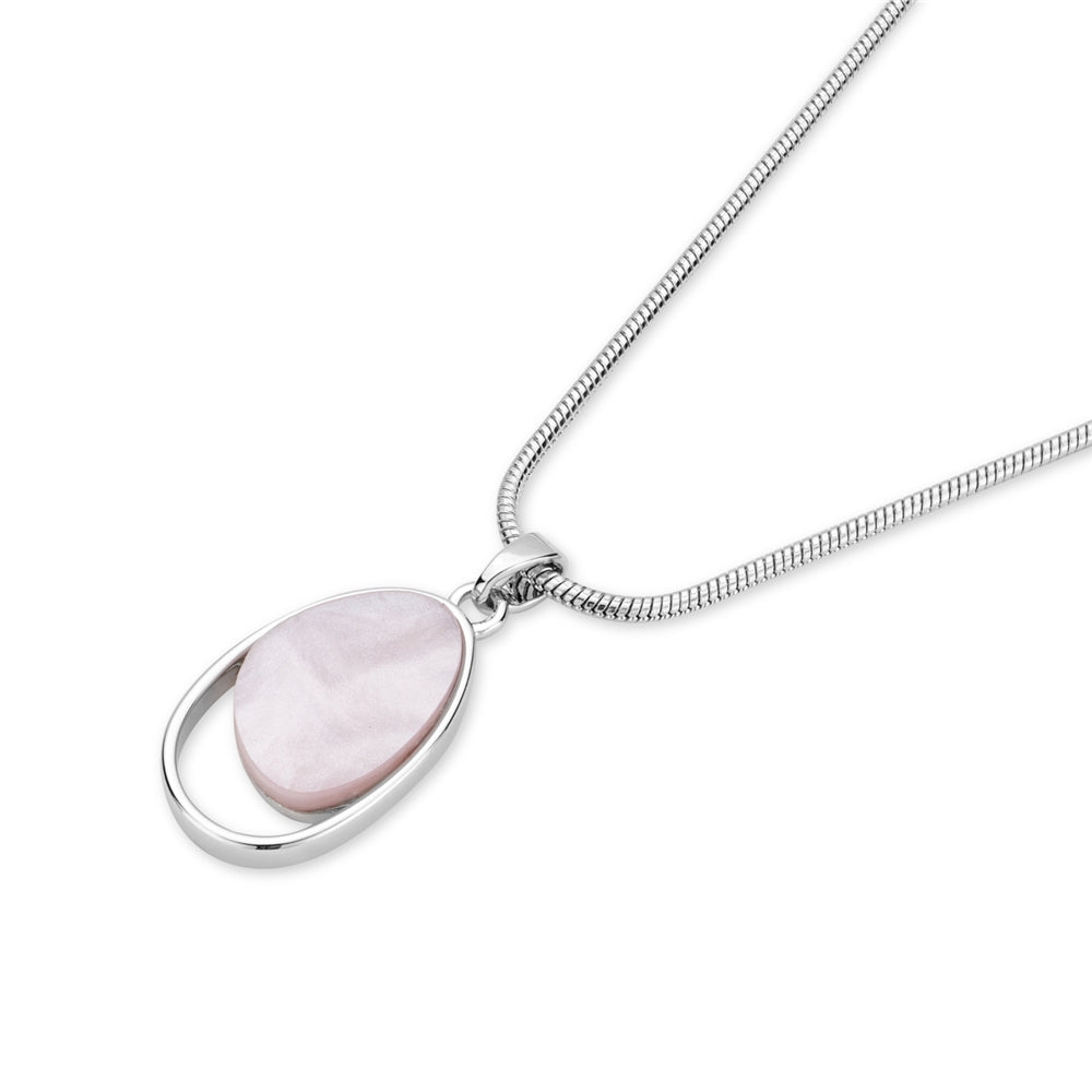August Woods Silver Misty Rose Pendant Necklace