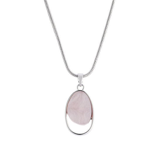 August Woods Silver Misty Rose Pendant Necklace