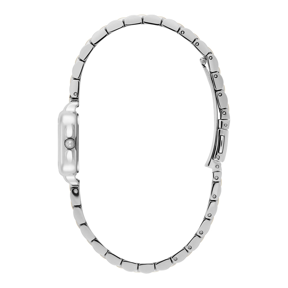 Olivia Burton Silver Grosvenor Mini Blue Watch