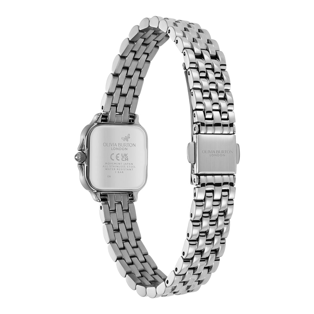 Olivia Burton Silver Grosvenor Mini Sage Watch