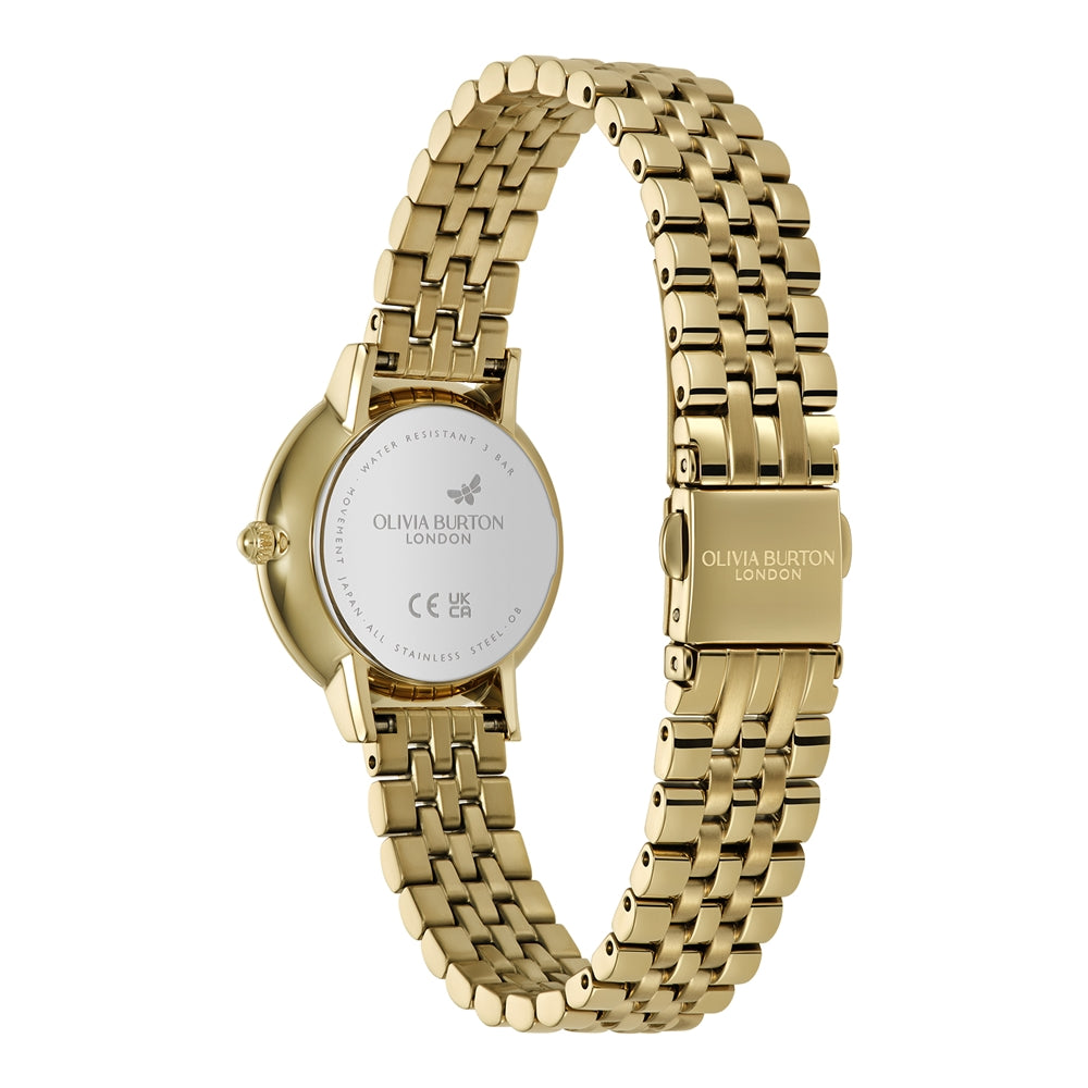 Olivia Burton Gold Honeycomb Green Dial Watch