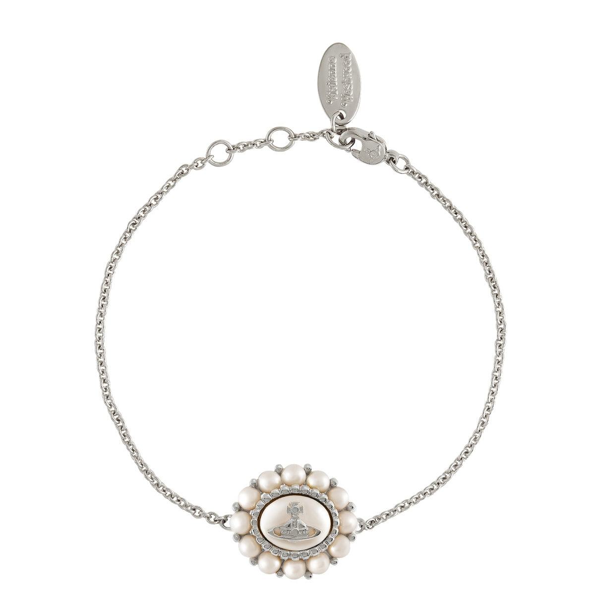 Vivienne Westwood Silver Amaya Halo Pearl Bracelet