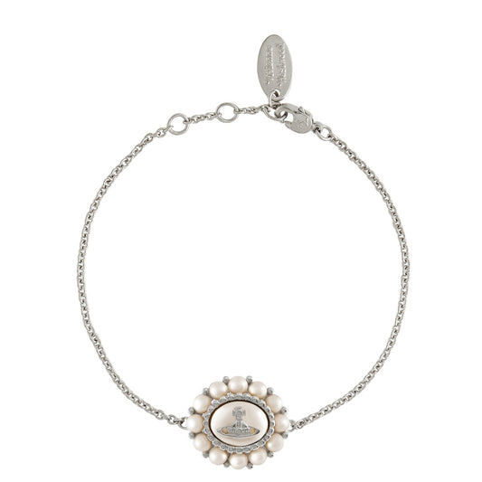 Vivienne Westwood Silver Amaya Halo Pearl Bracelet