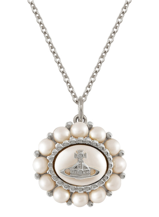 Vivienne Westwood Silver Amaya Halo Pearl Necklace