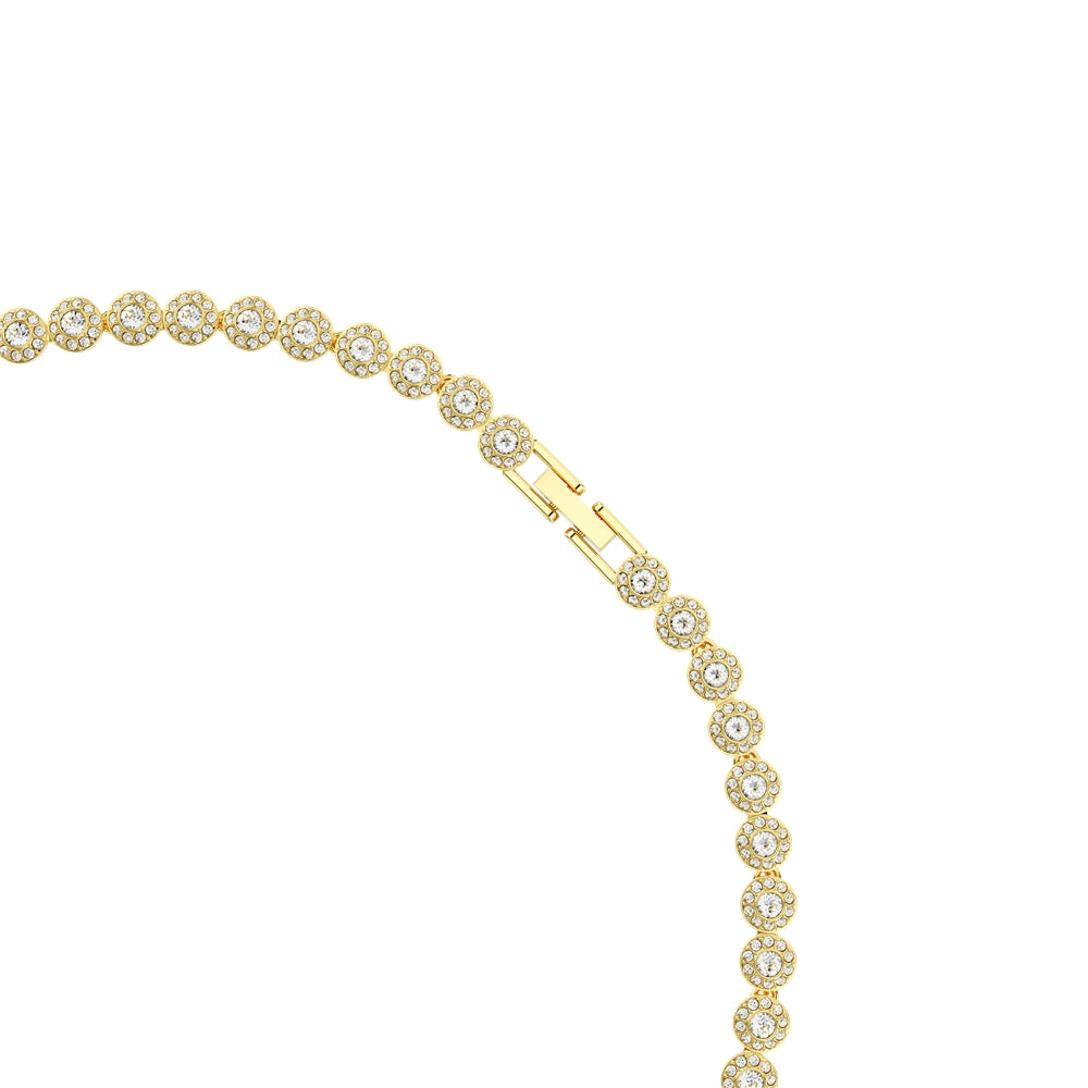 Swarovski Una Angelic Gold Plated Round Cut Necklace and Bracelet Set