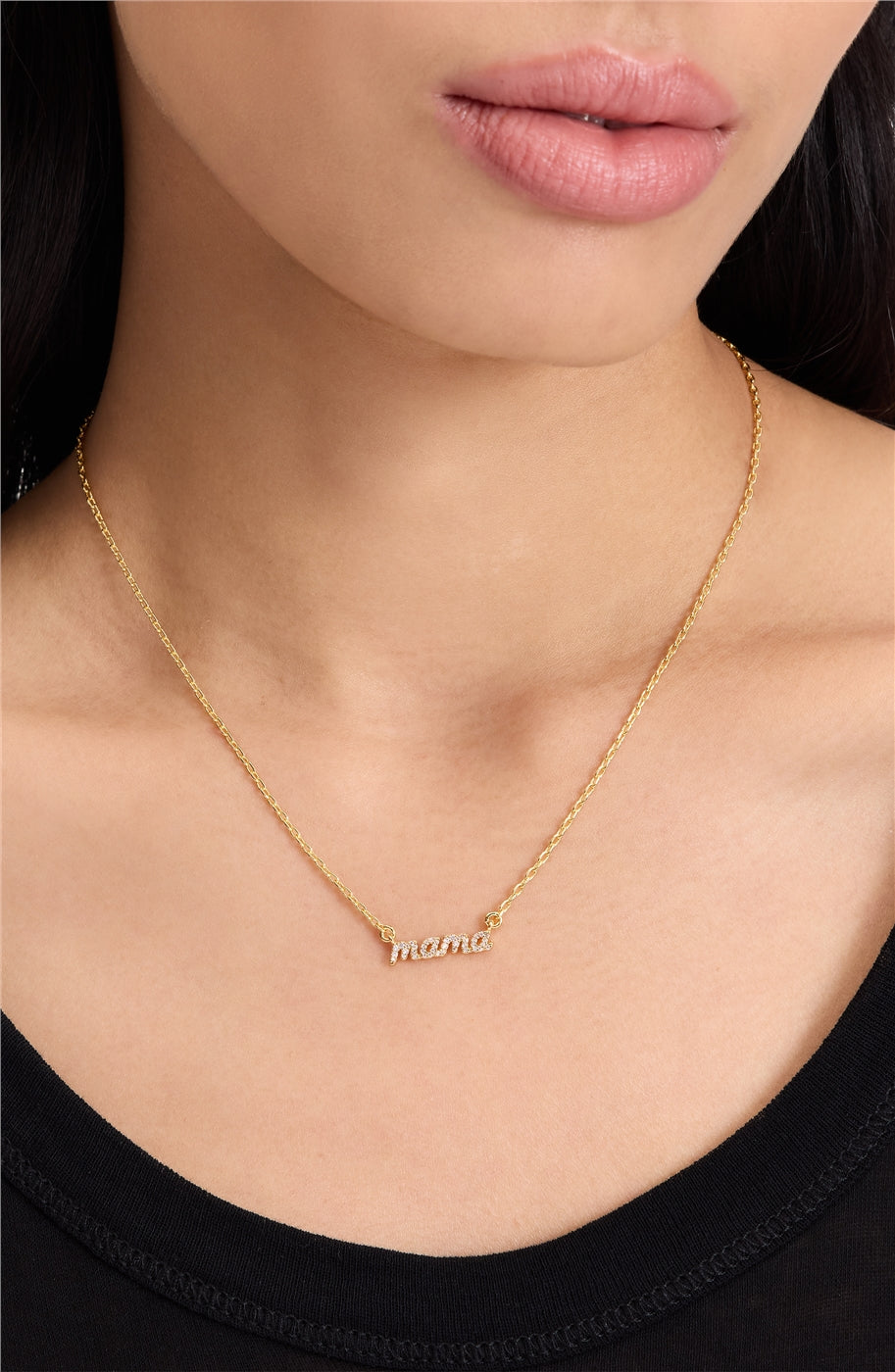 Kate Spade New York Gold Pave Mama Necklace