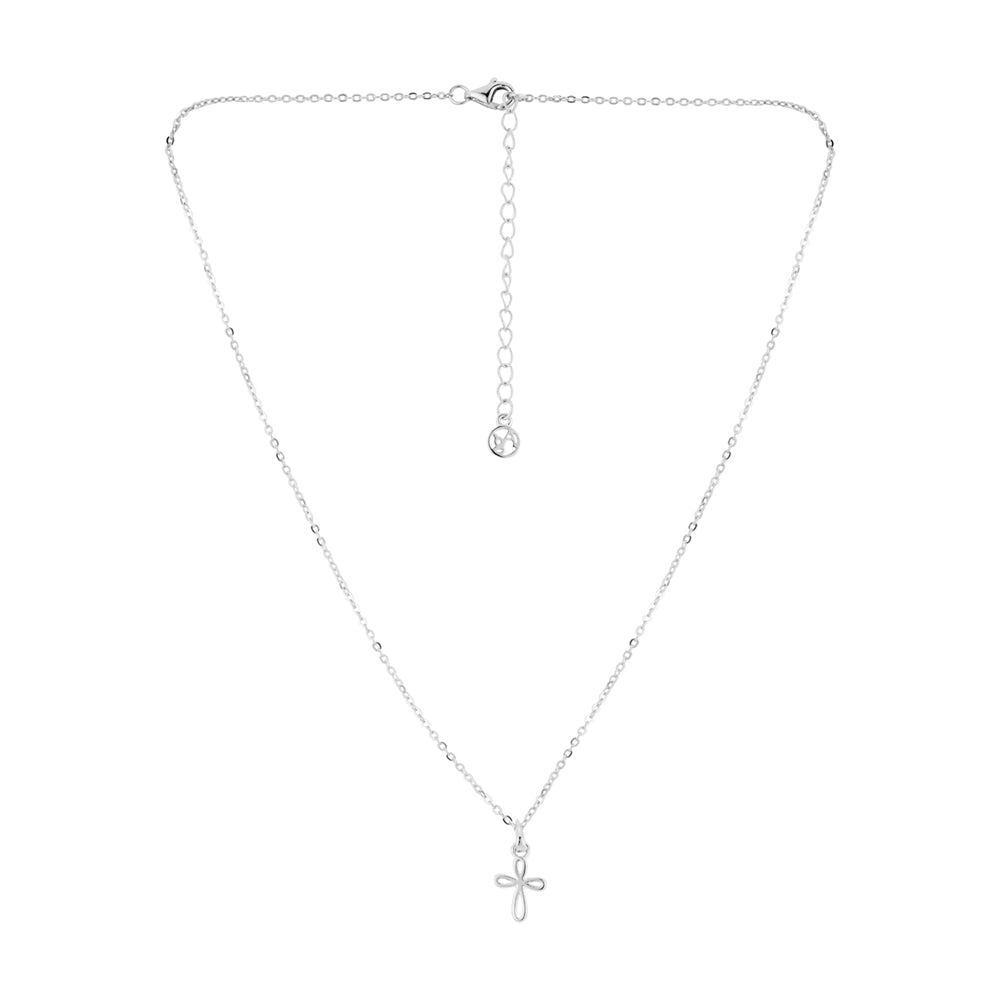 Argento Silver Kids Infinity Cross Necklace