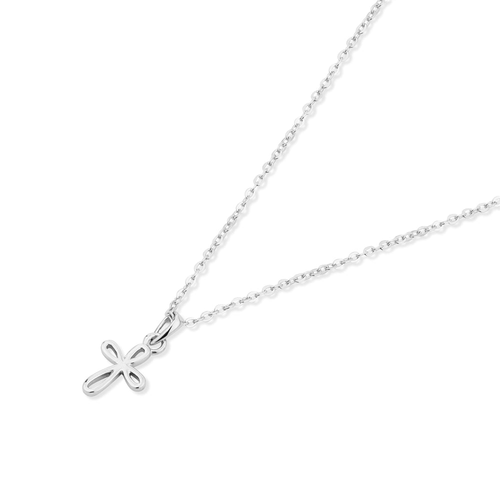 Argento Silver Kids Infinity Cross Necklace