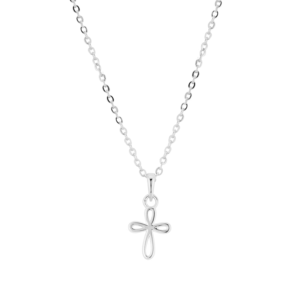 Argento Silver Kids Infinity Cross Necklace