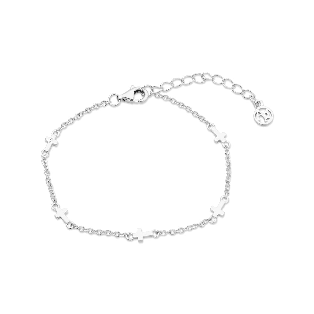 Argento Silver Kids Multi Cross Bracelet