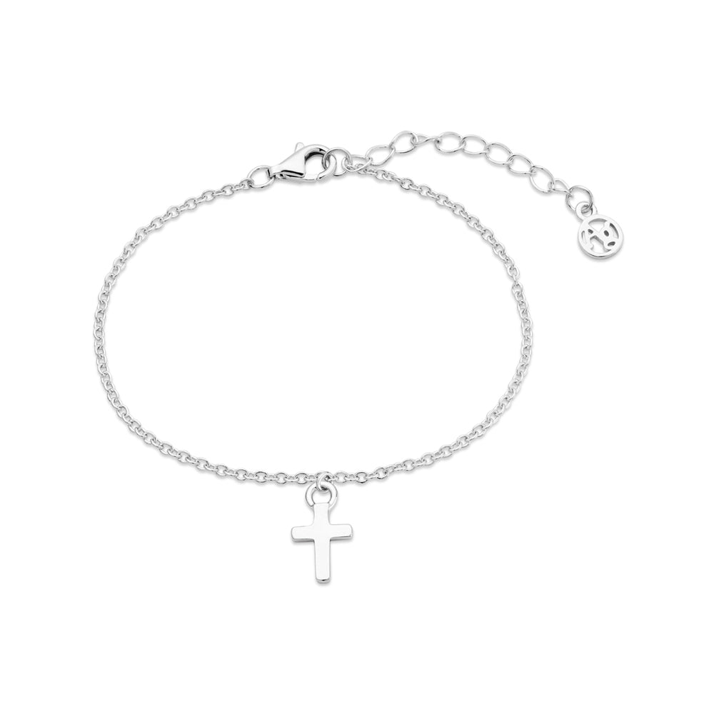 Argento Silver Kids Cross Pendant Bracelet