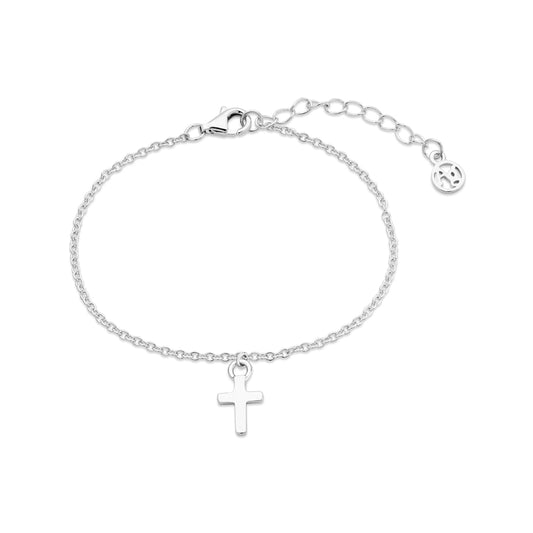 Argento Silver Kids Cross Pendant Bracelet