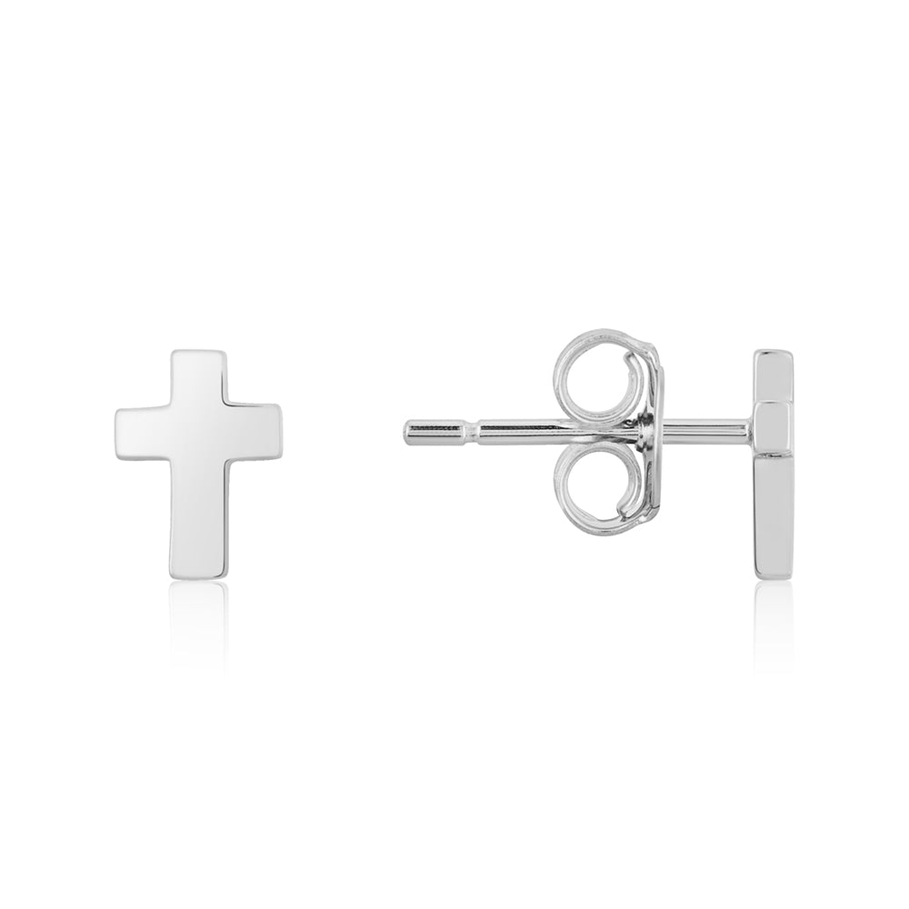 Argento Silver Kids Mini 5mm Cross Studs