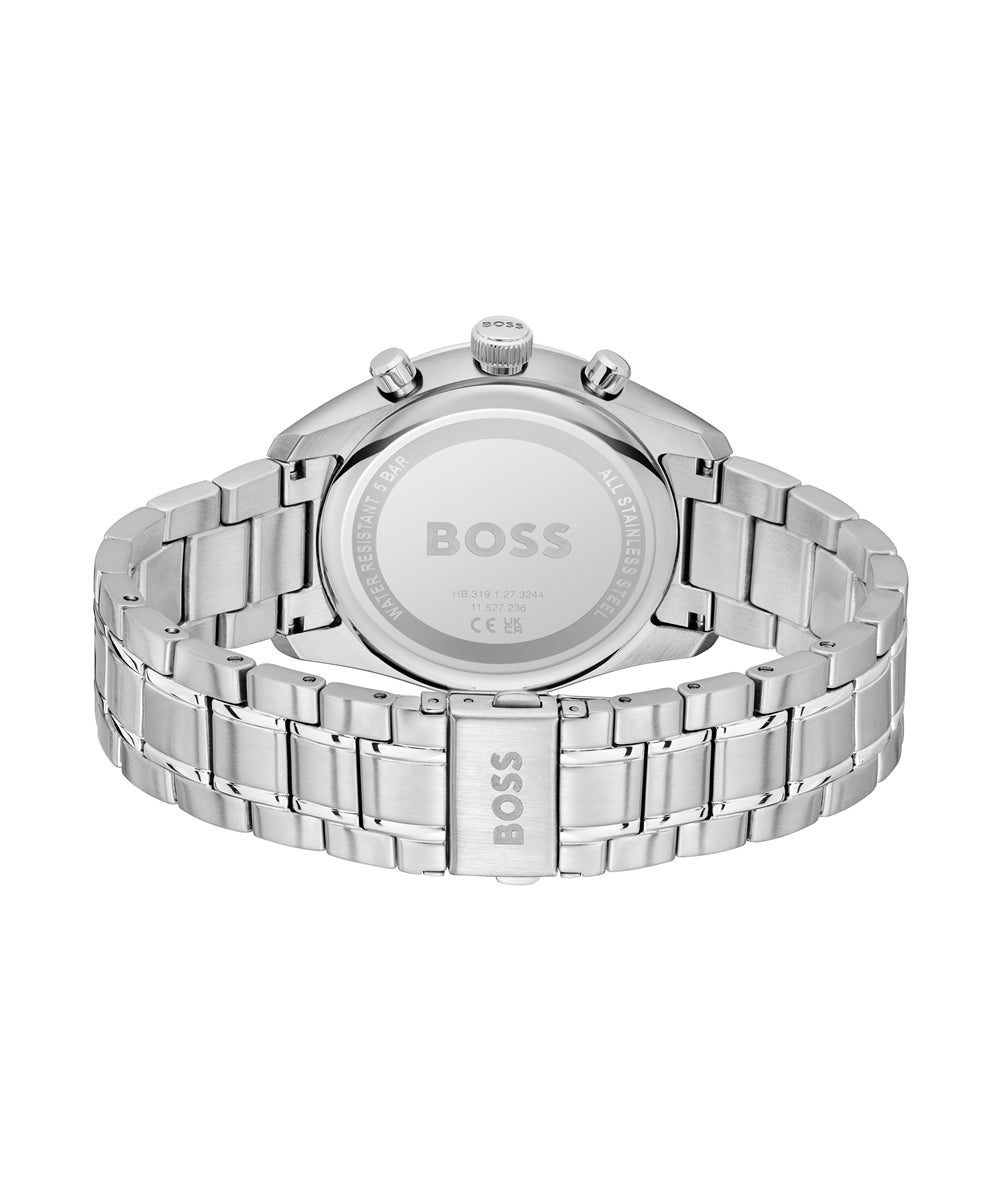 Boss Silver Black Grand Prix 44 Watch