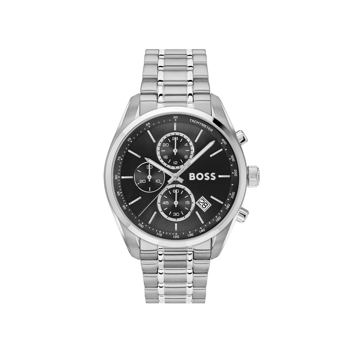 Boss Silver Black Grand Prix 44 Watch