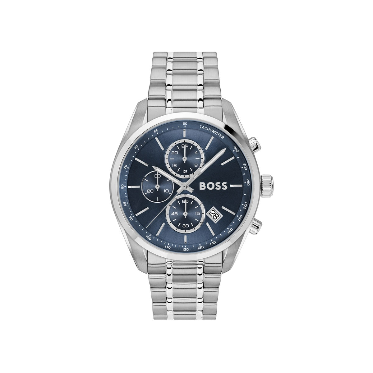 Boss Silver Blue Grand Prix 44 Watch