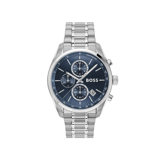 Boss Silver Blue Grand Prix 44 Watch