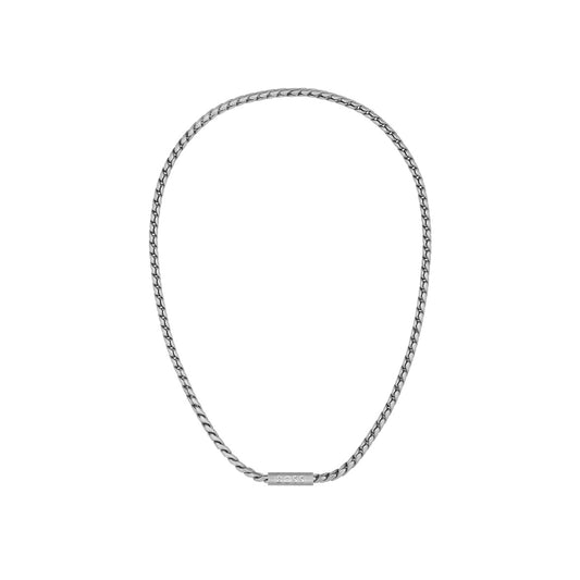 Boss Silver Doran Steel Braided Necklace