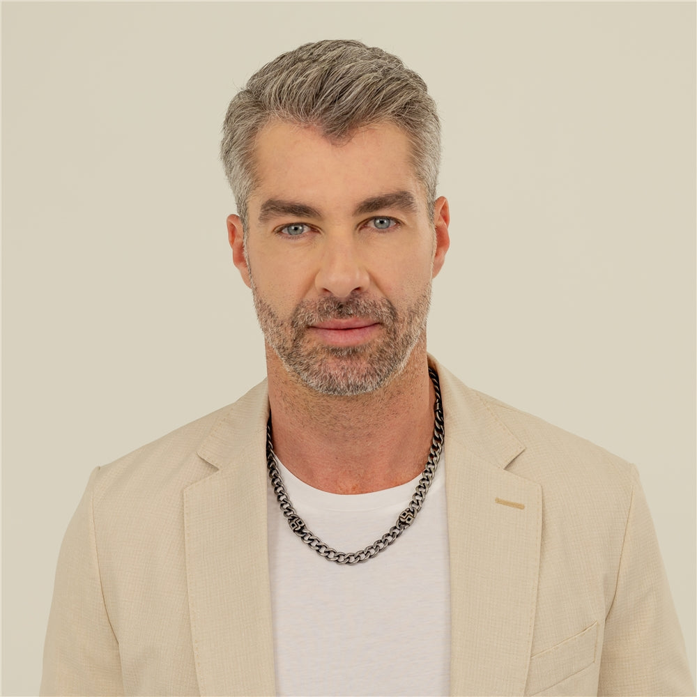 Boss Graphite Double B Necklace