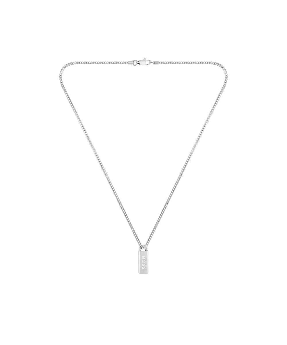 Boss Silver Kassy Emblem Necklace