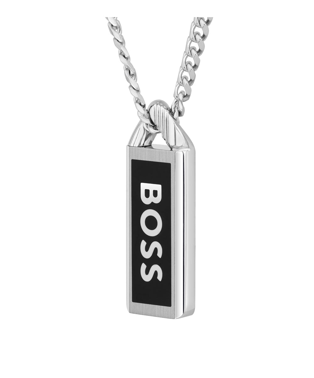 Boss Silver Kassy Emblem Necklace