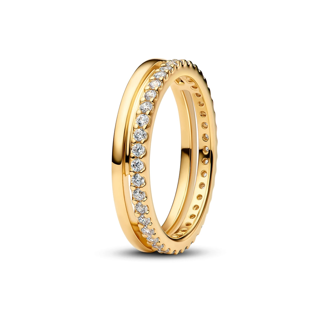 Pandora Gold Double Band Ring