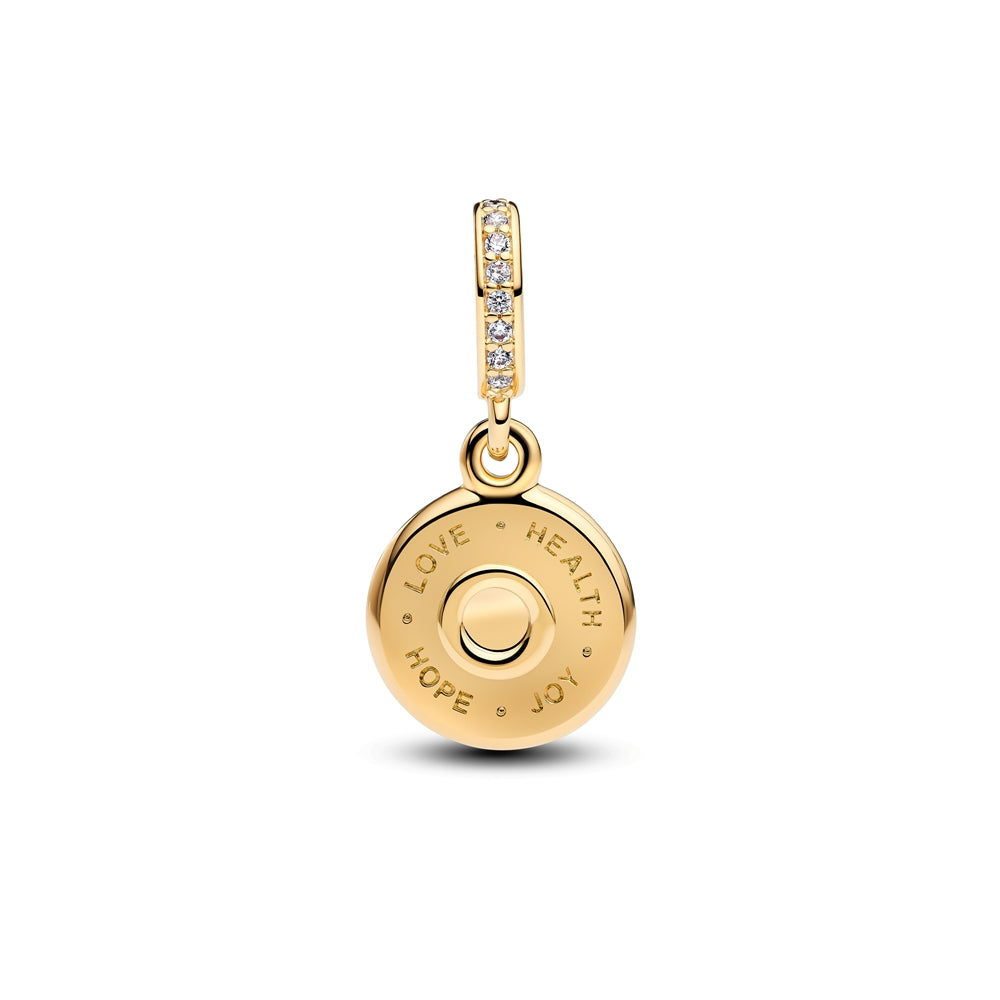 Pandora Gold Happy Birthday Cake Dangle Charm