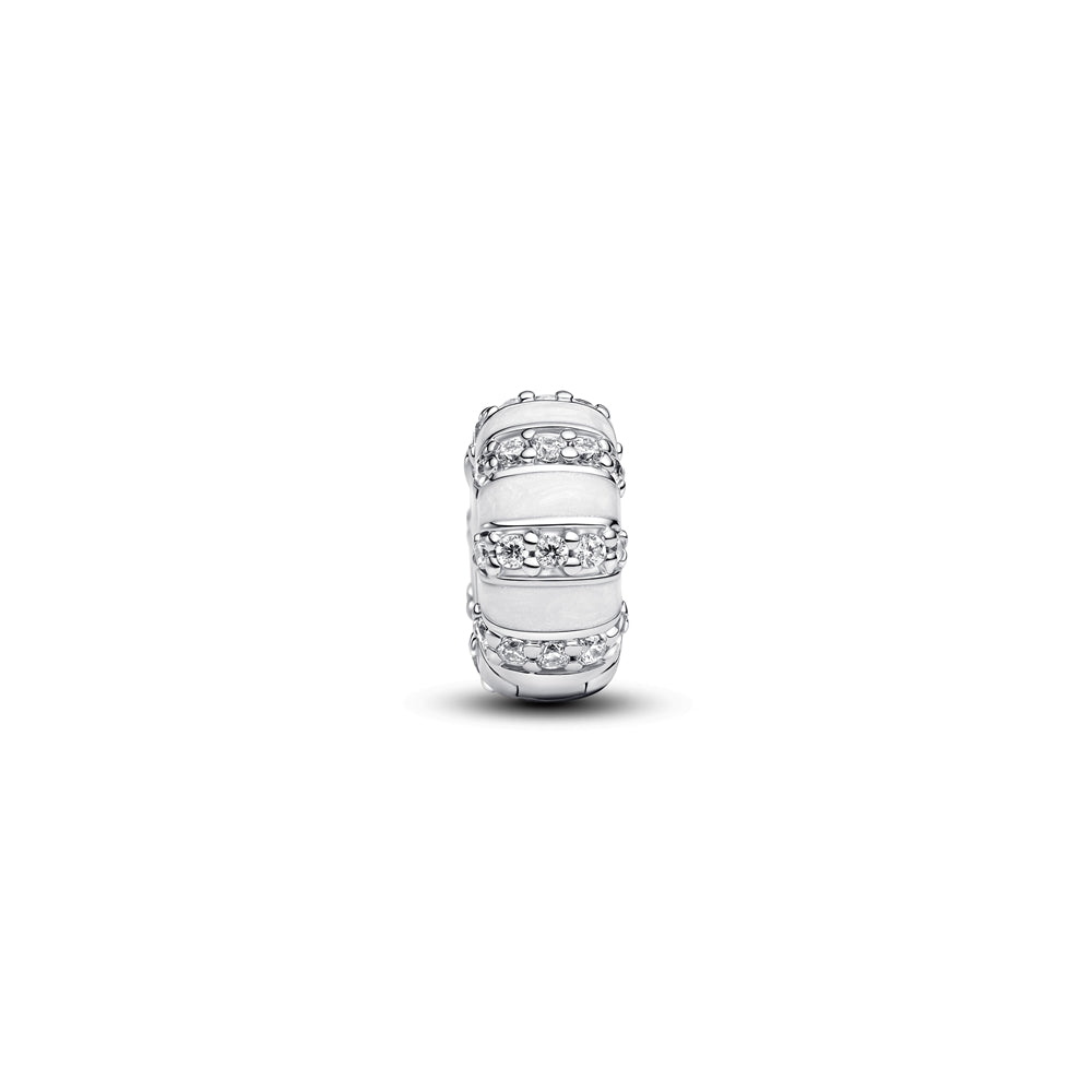 Pandora Silver Stones & Enamel Clip Charm