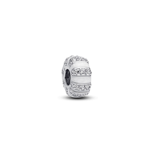 Pandora Silver Stones & Enamel Clip Charm