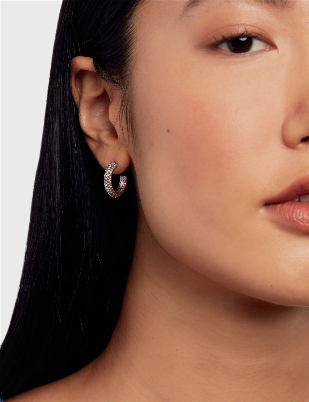 Ted Baker Silver Dotetta Dotty Hoop Earrings