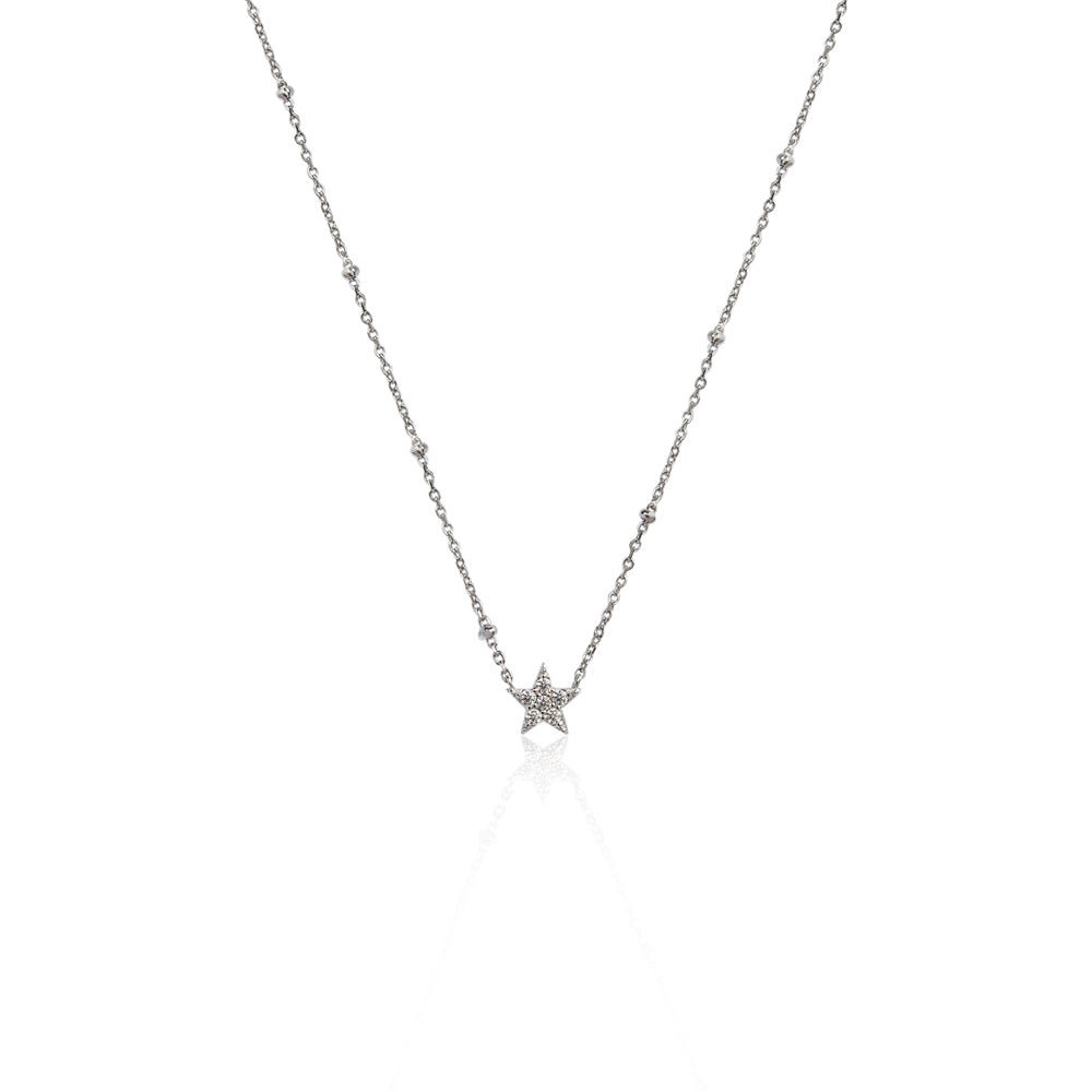 Seek + Find Shine Silver Star Necklace