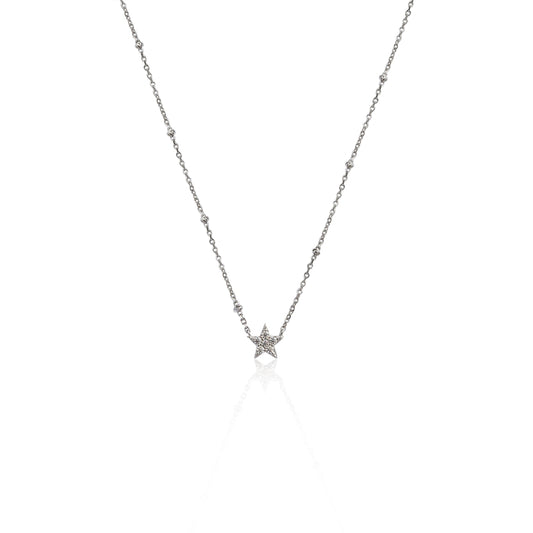 Seek + Find Shine Silver Star Necklace