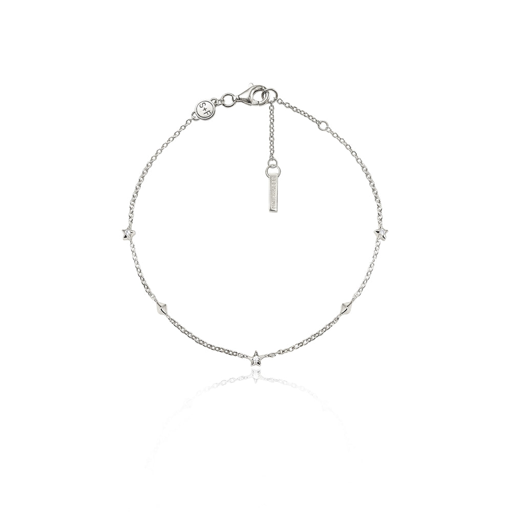 Seek + Find Shine Star Trio Silver Bracelet