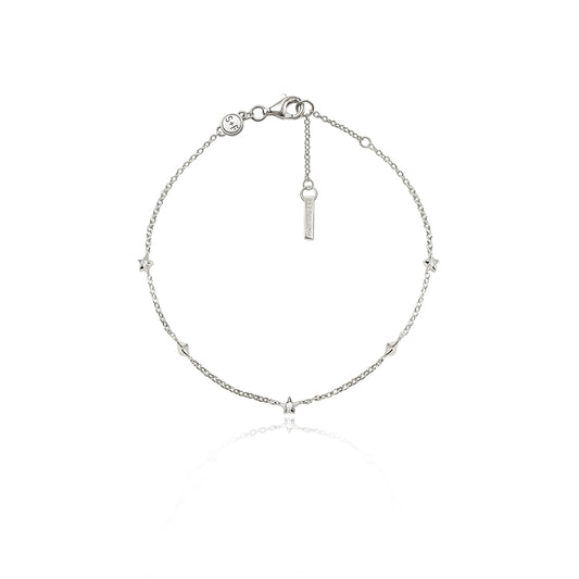 Seek + Find Shine Star Trio Silver Bracelet