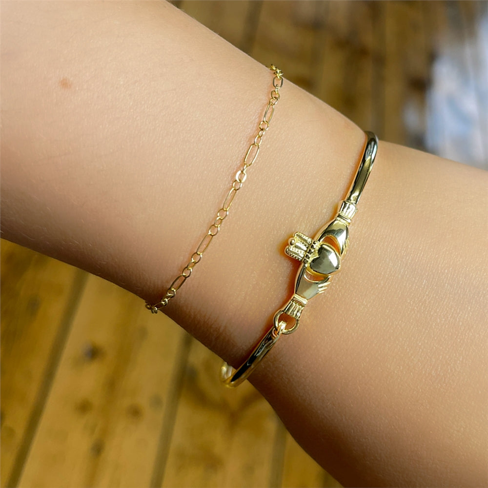 Argento Gold Claddagh Bangle