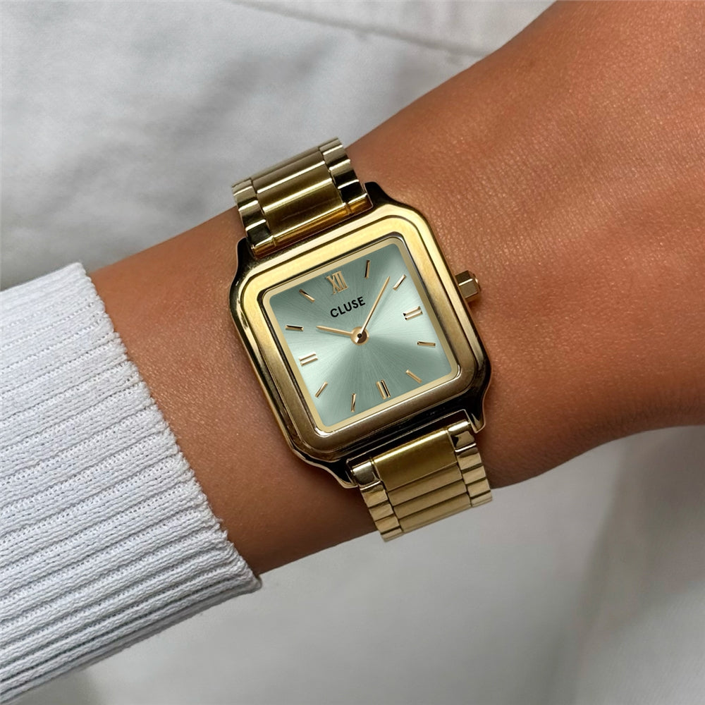 CLUSE Gold Gracieuse Square Sage Watch