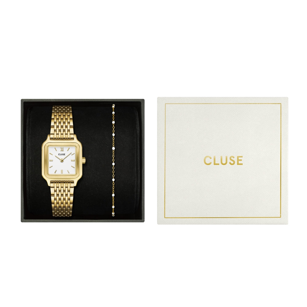 CLUSE Gold Gracieuse White Bracelet Giftbox